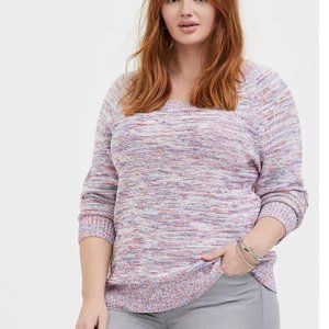 Torrid Multicolor Confetti Yarn Pullover Sweater